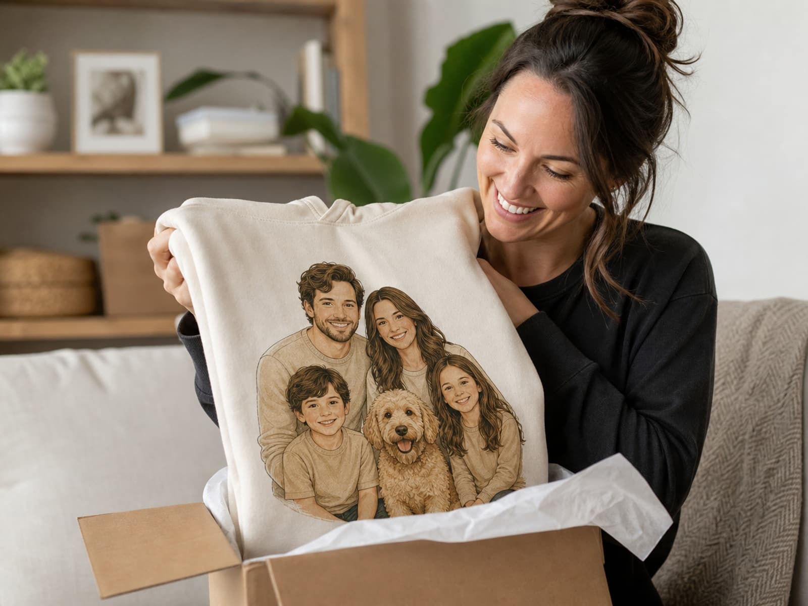 Custom photo hoodie gift example