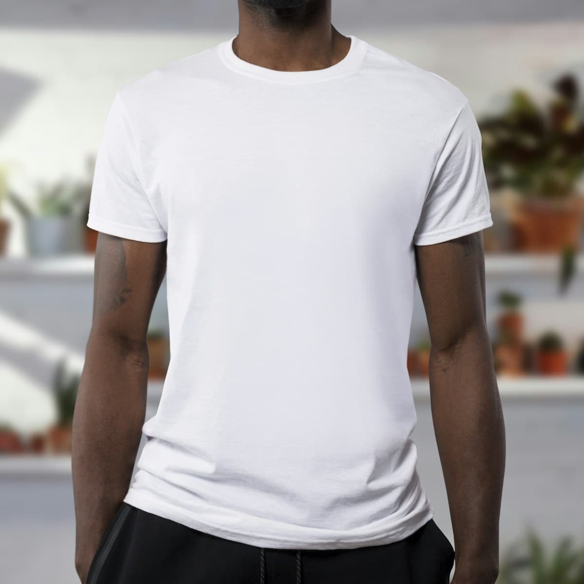 Blank white T-shirt ready for custom artwork