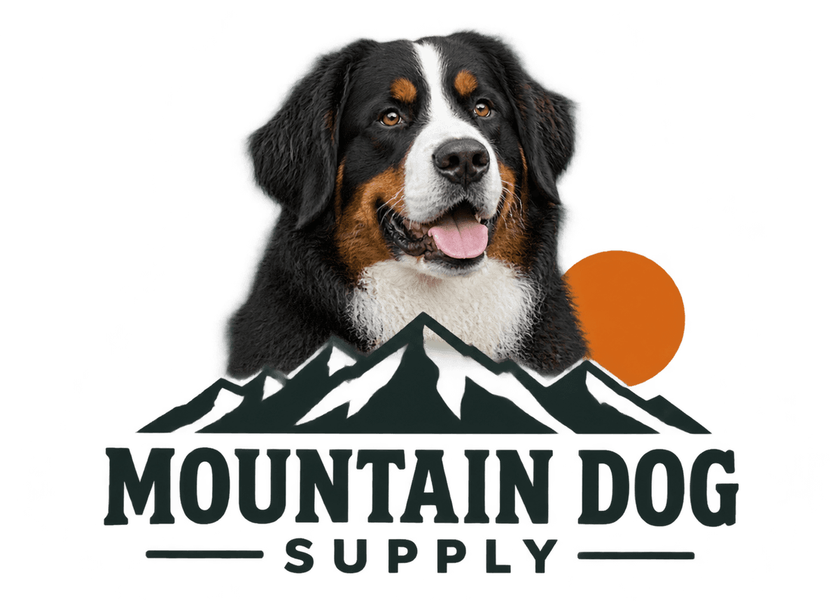 Mountain Dog Supply: transparent production artwork without a garment or model