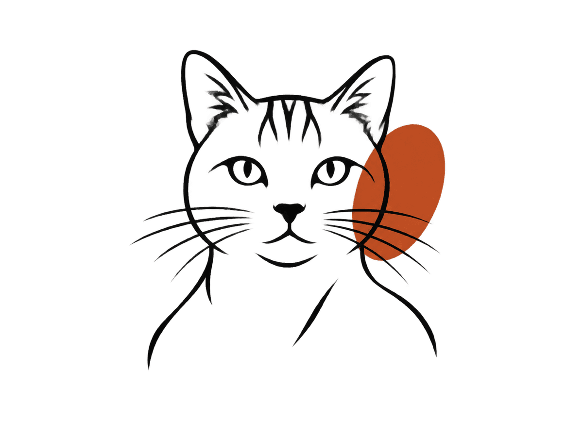 Cat Line Poetry: transparent production artwork without a garment or model