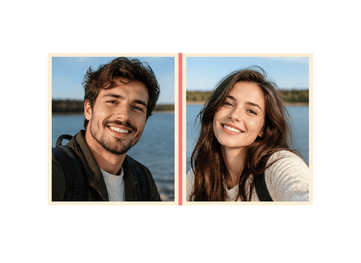 Together Photo Strip: transparent production artwork without a garment or model