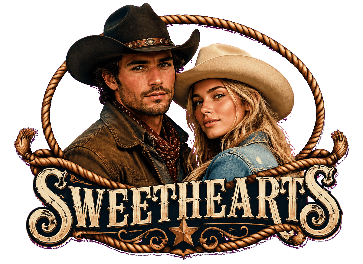 Western Sweethearts: transparent production artwork without a garment or model