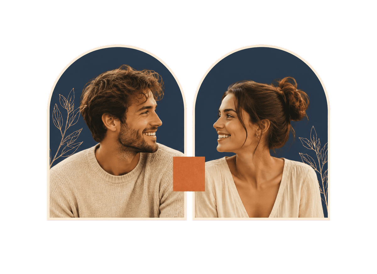 Couple Window Study: transparent production artwork without a garment or model