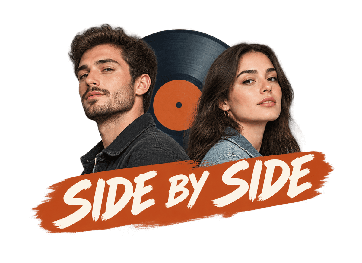 Our Vinyl Side: transparent production artwork without a garment or model
