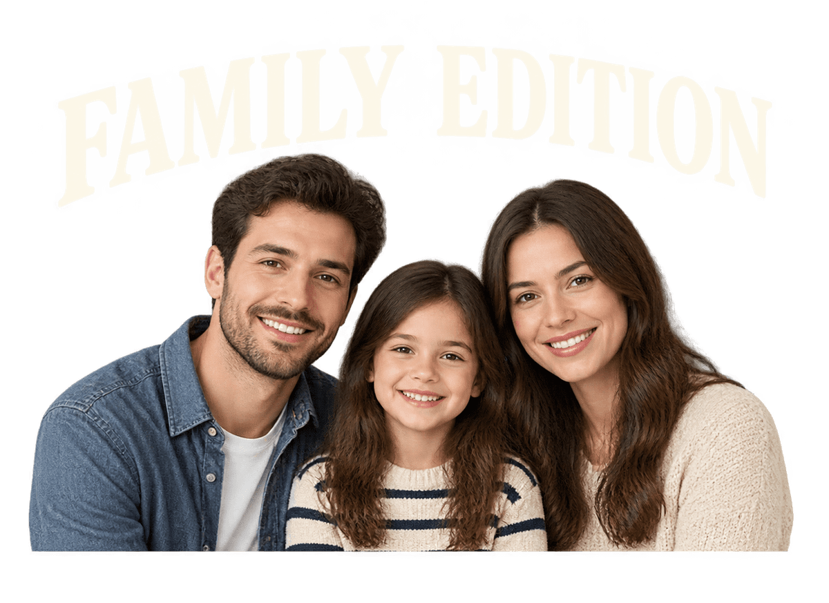 Family Sunday Edition: transparent production artwork without a garment or model