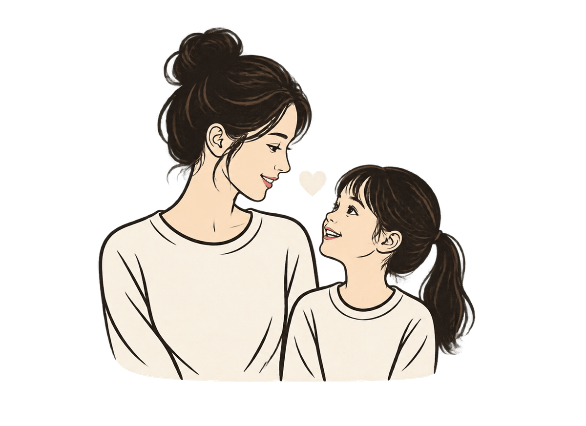 Parent Child Contour: transparent production artwork without a garment or model