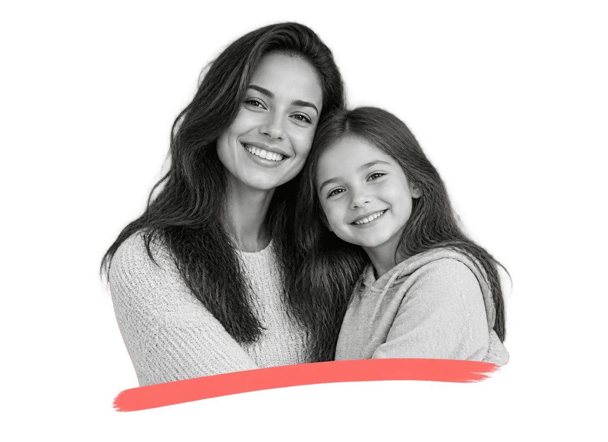 Mom And Me Edition: transparent production artwork without a garment or model