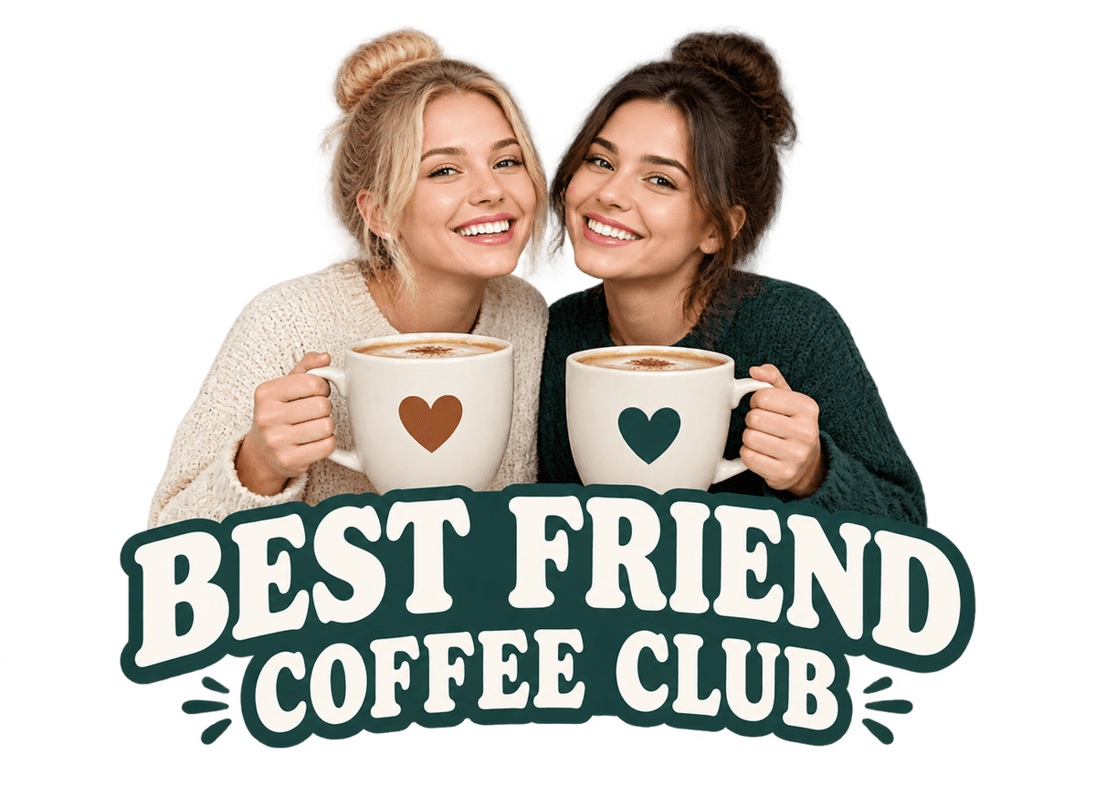 Best Friend Coffee: transparent production artwork without a garment or model