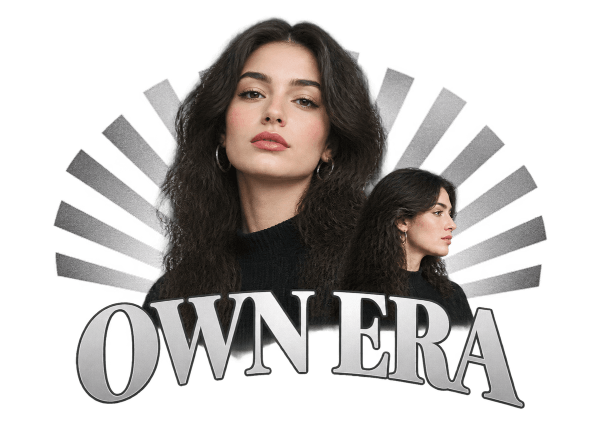 Own Era Portrait: transparent production artwork without a garment or model