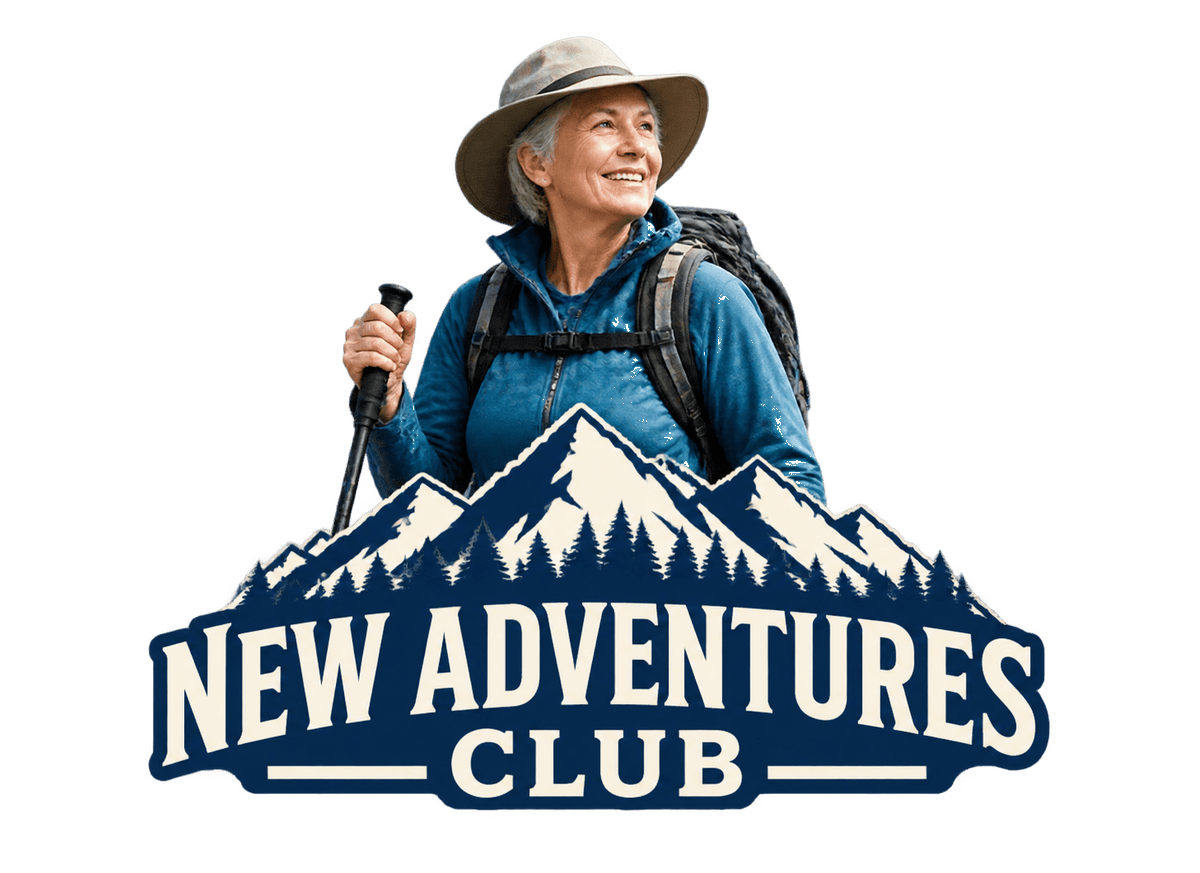 Retirement Adventure Club: transparent production artwork without a garment or model