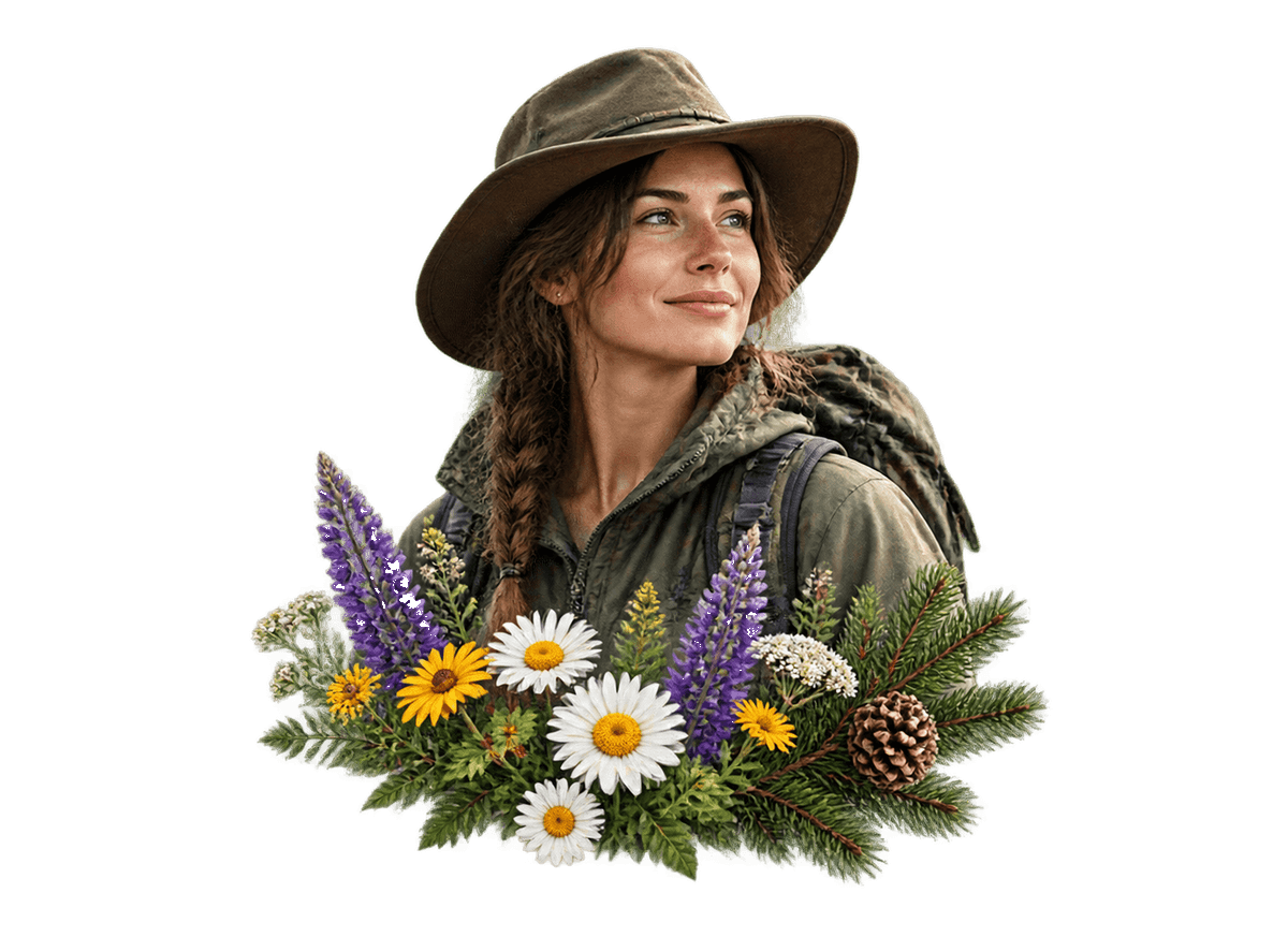 Camp Wildflower Muse: transparent production artwork without a garment or model