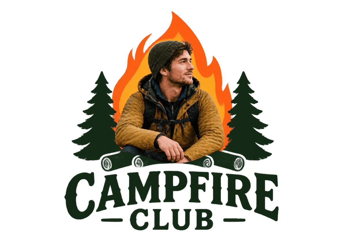 Campfire Portrait Club: transparent production artwork without a garment or model