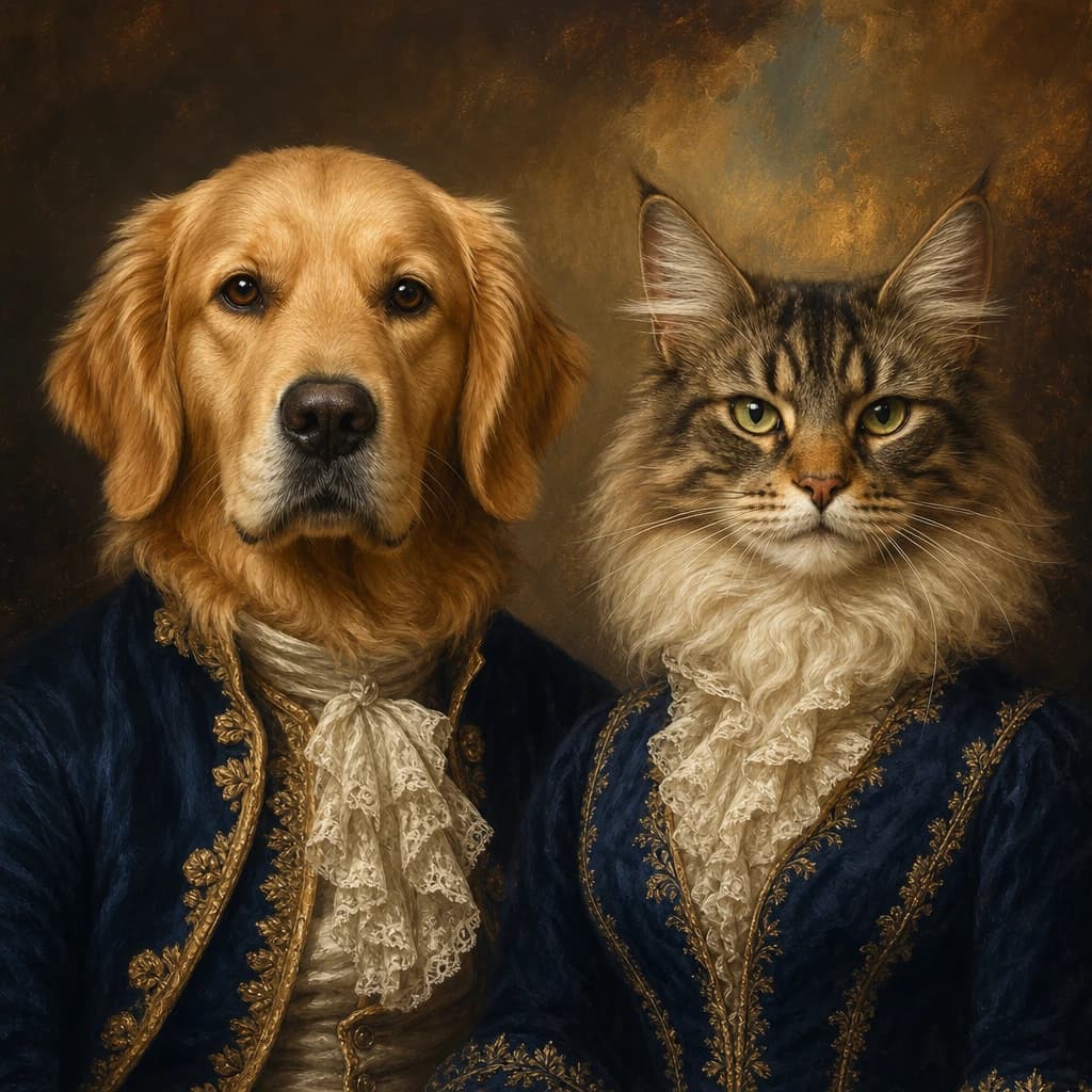 Cat and Dog Court Duo — 2 pets