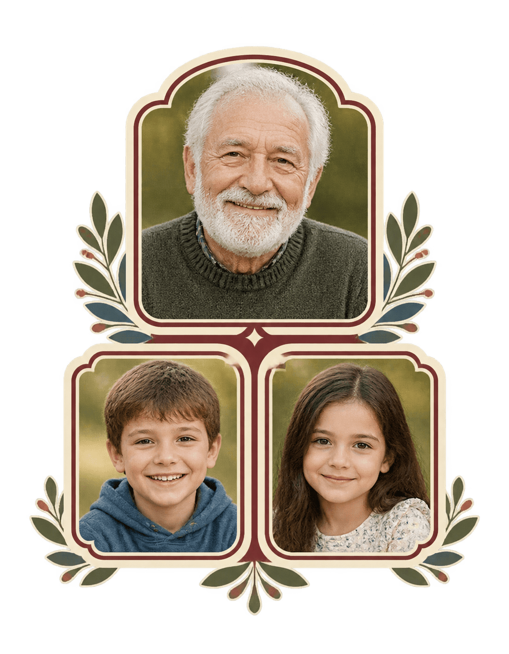Grandpas Photo Collection original isolated transparent print artwork