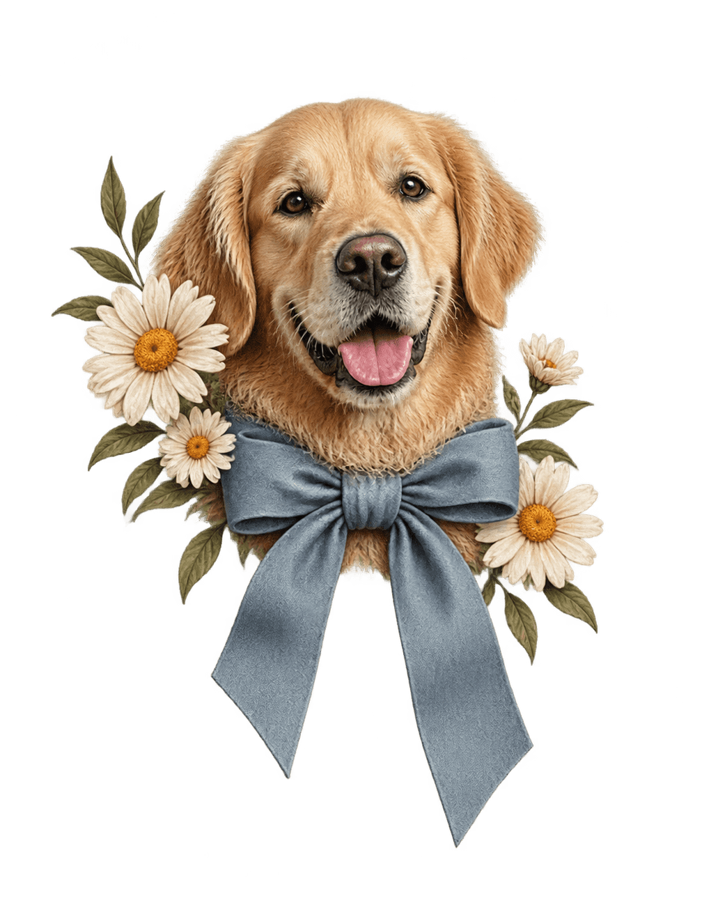 Ribbon Tied Companion original isolated transparent print artwork
