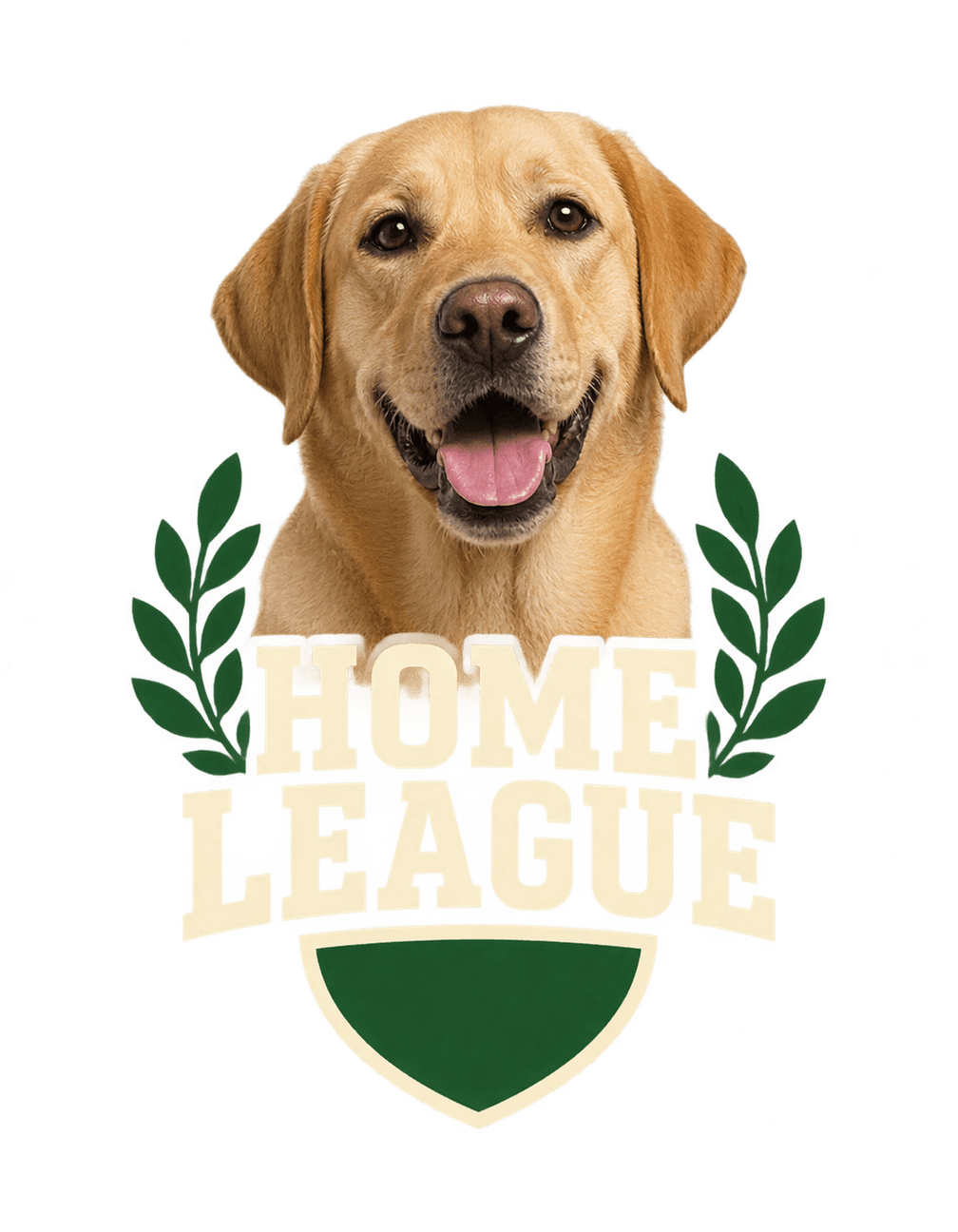 Labrador Home League original isolated transparent print artwork