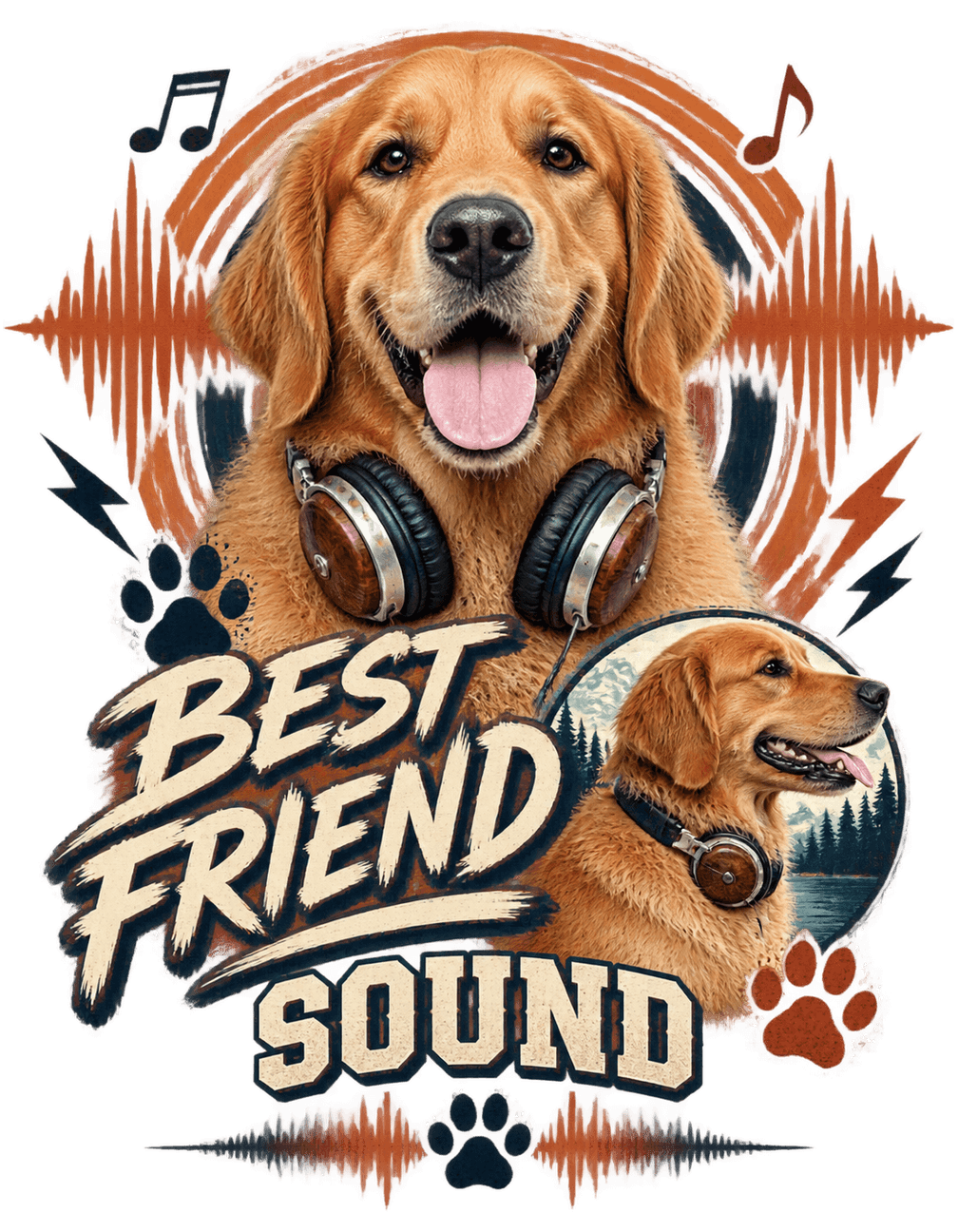 Best Friend Soundcheck original isolated transparent print artwork