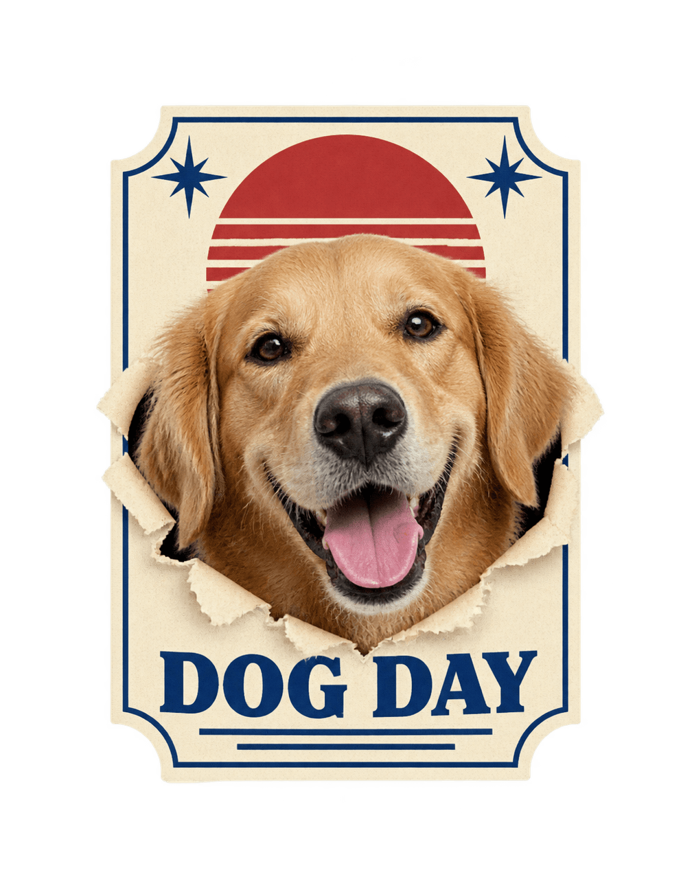 Dog Day Ticket Office original isolated transparent print artwork