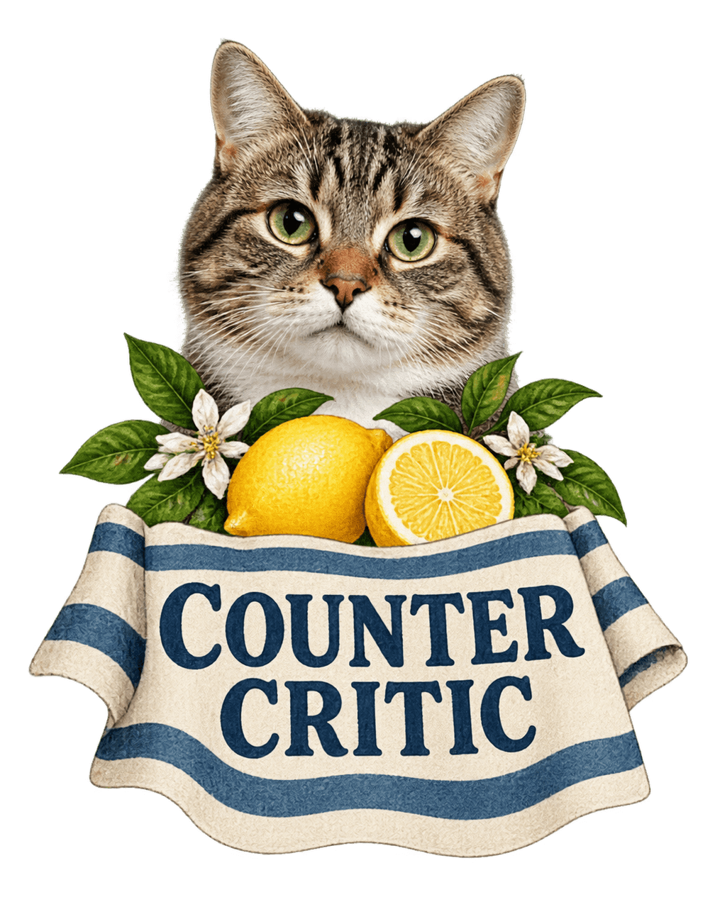 Kitchen Counter Critic original isolated transparent print artwork