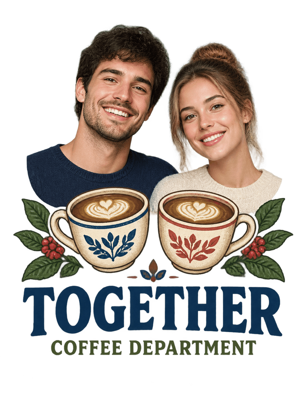 Together Coffee Department original isolated transparent print artwork