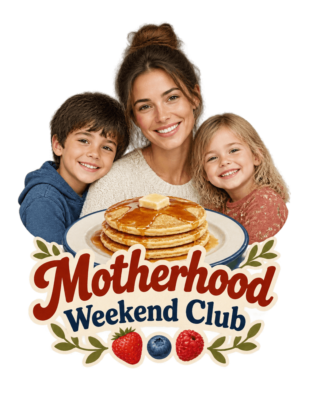 Motherhood Weekend Club original isolated transparent print artwork