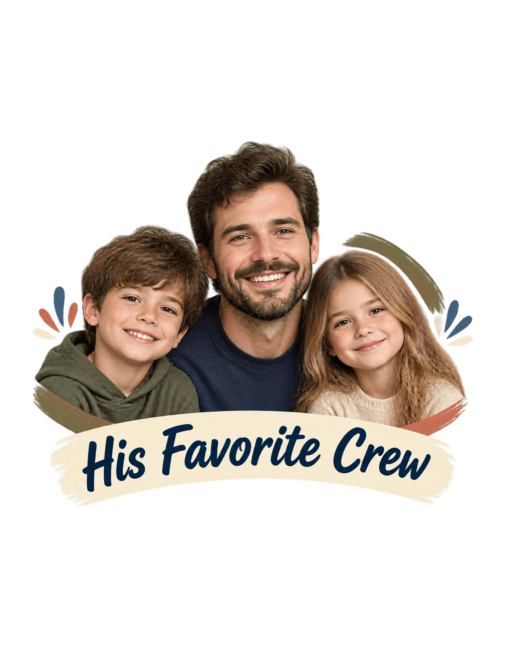 His Favorite Crew original isolated transparent print artwork