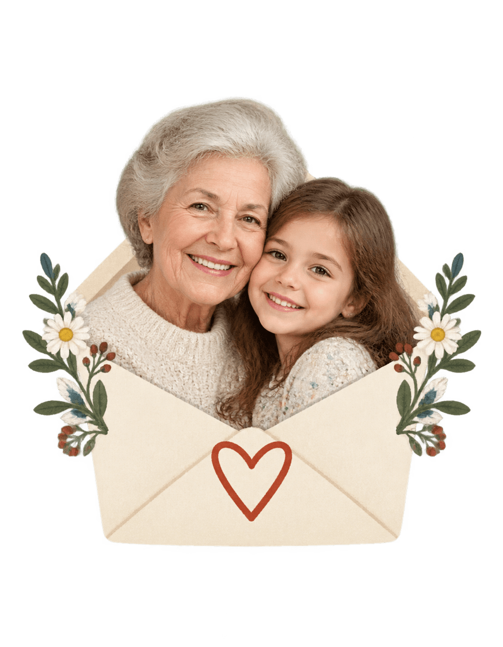Nana Memory Letter original isolated transparent print artwork