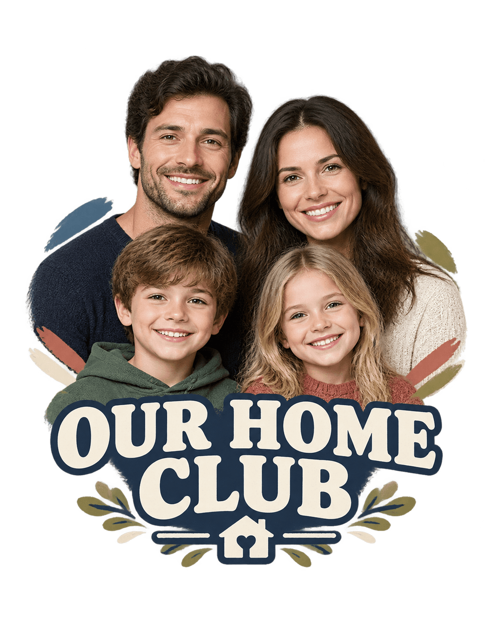 Our Four Home Club original isolated transparent print artwork