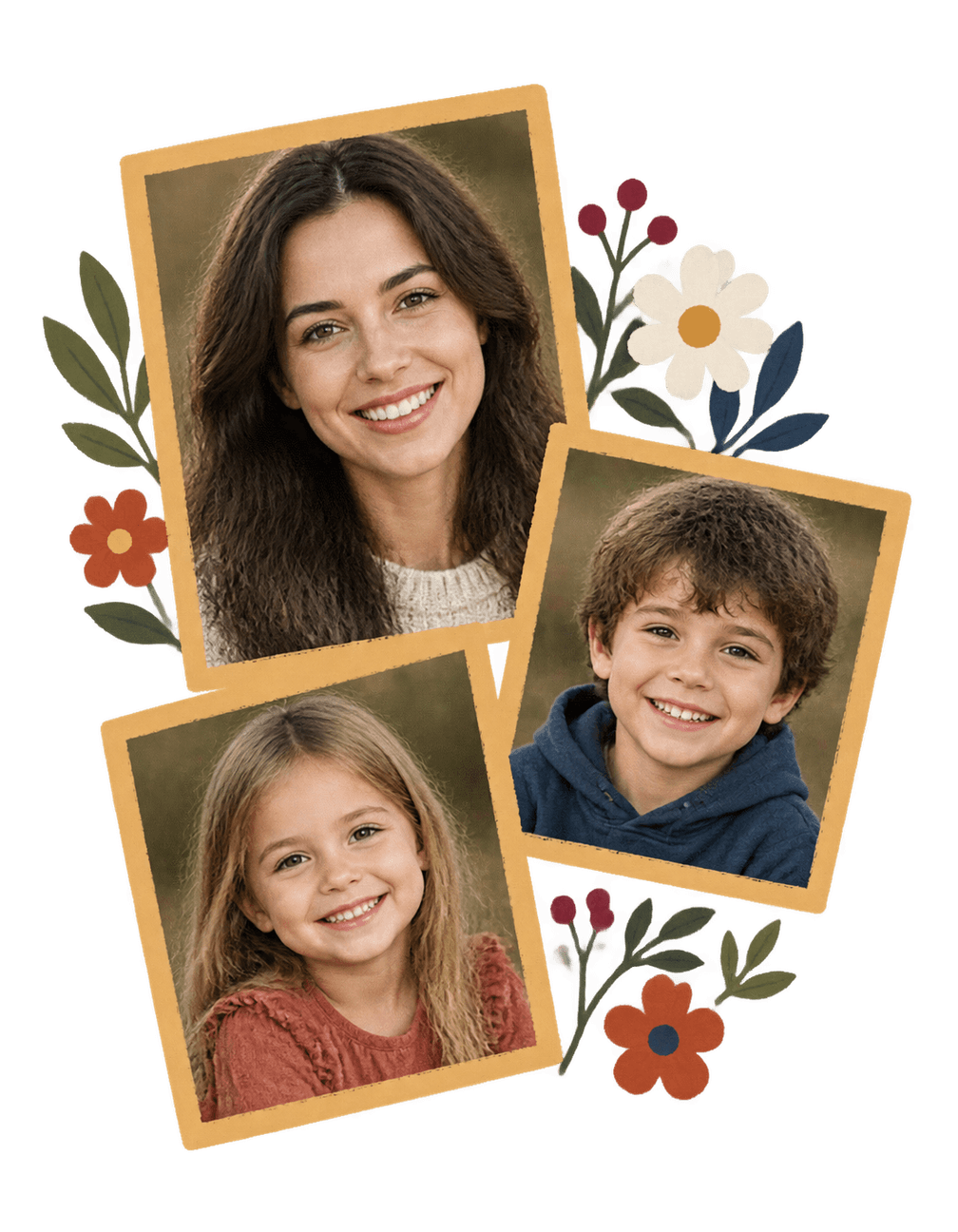 The Mom Photo Quilt original isolated transparent print artwork