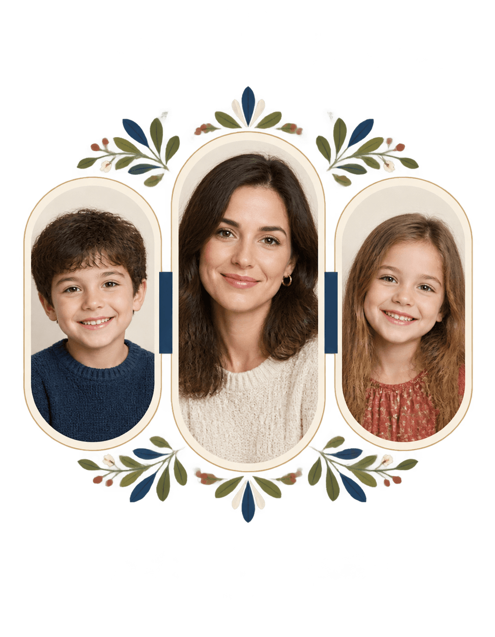 Mama Memory Triptych original isolated transparent print artwork