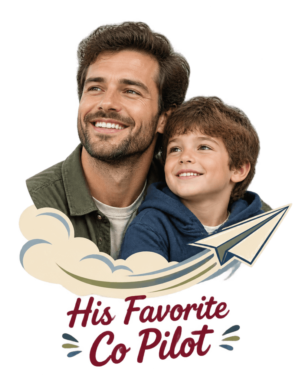 His Favorite Co Pilot original isolated transparent print artwork
