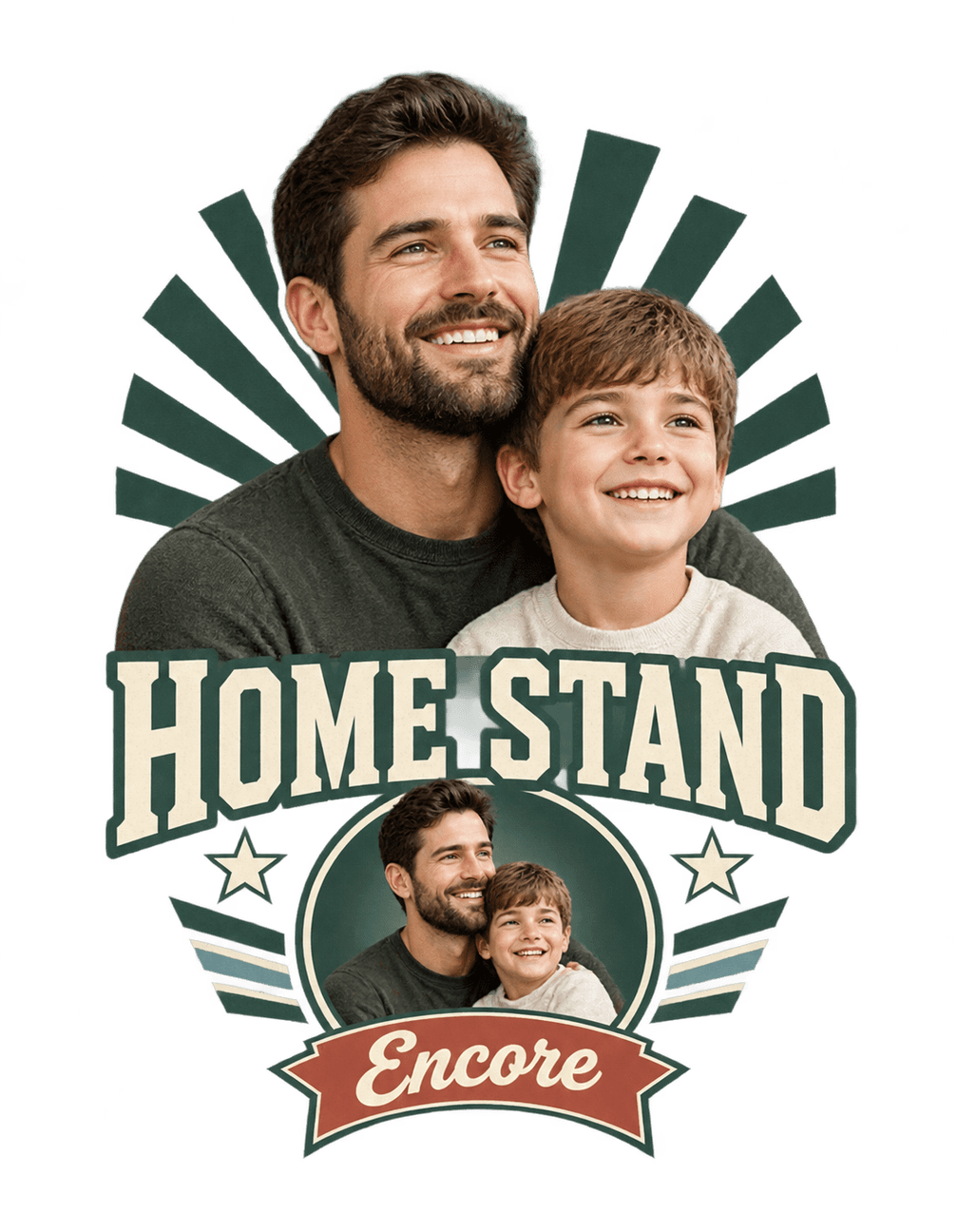 Dad Home Stand Encore original isolated transparent print artwork