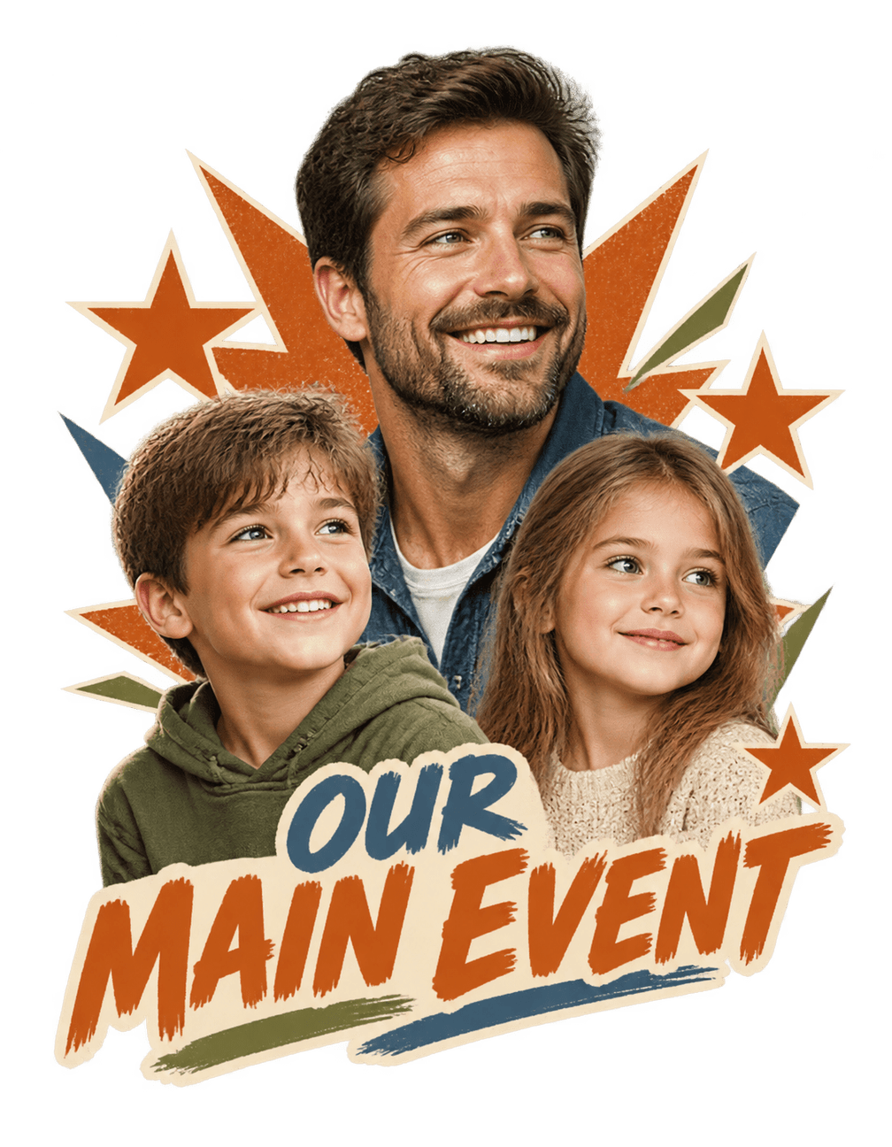 Dad People Main Event original isolated transparent print artwork