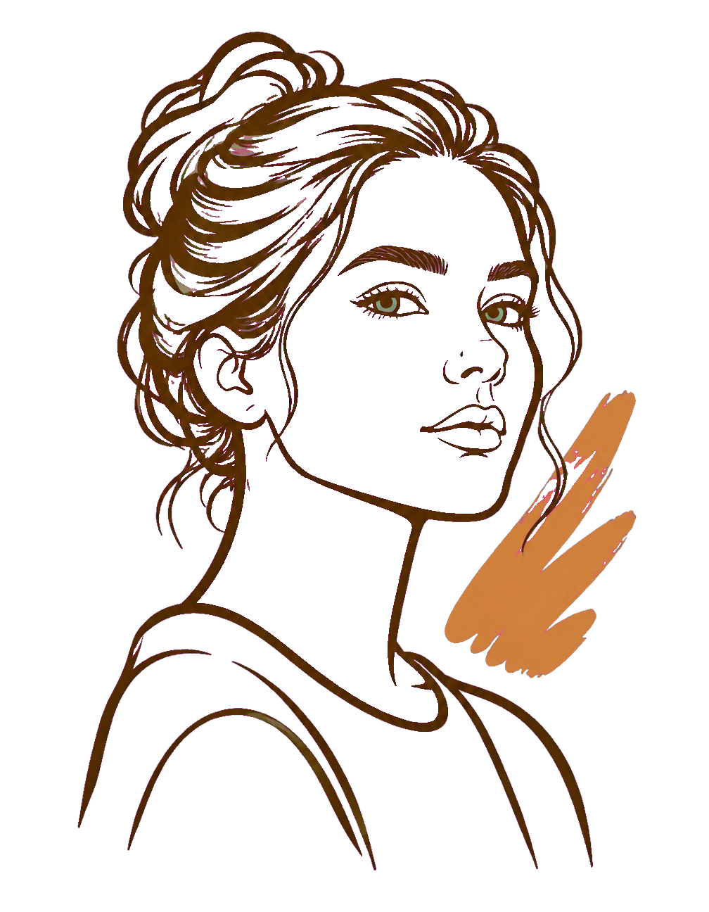 Own Story Ink Portrait original isolated transparent print artwork