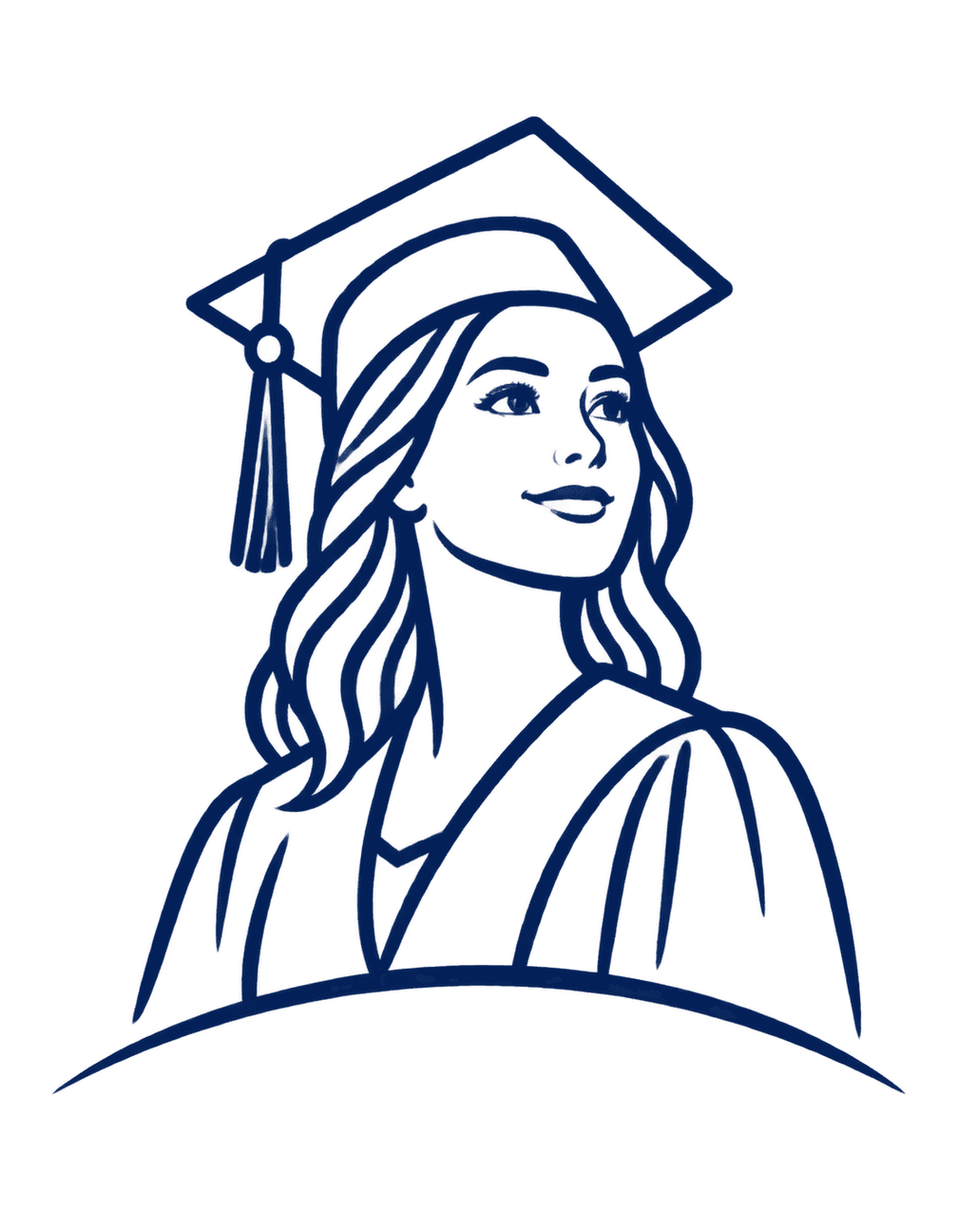 Graduate Ink Horizon original isolated transparent print artwork