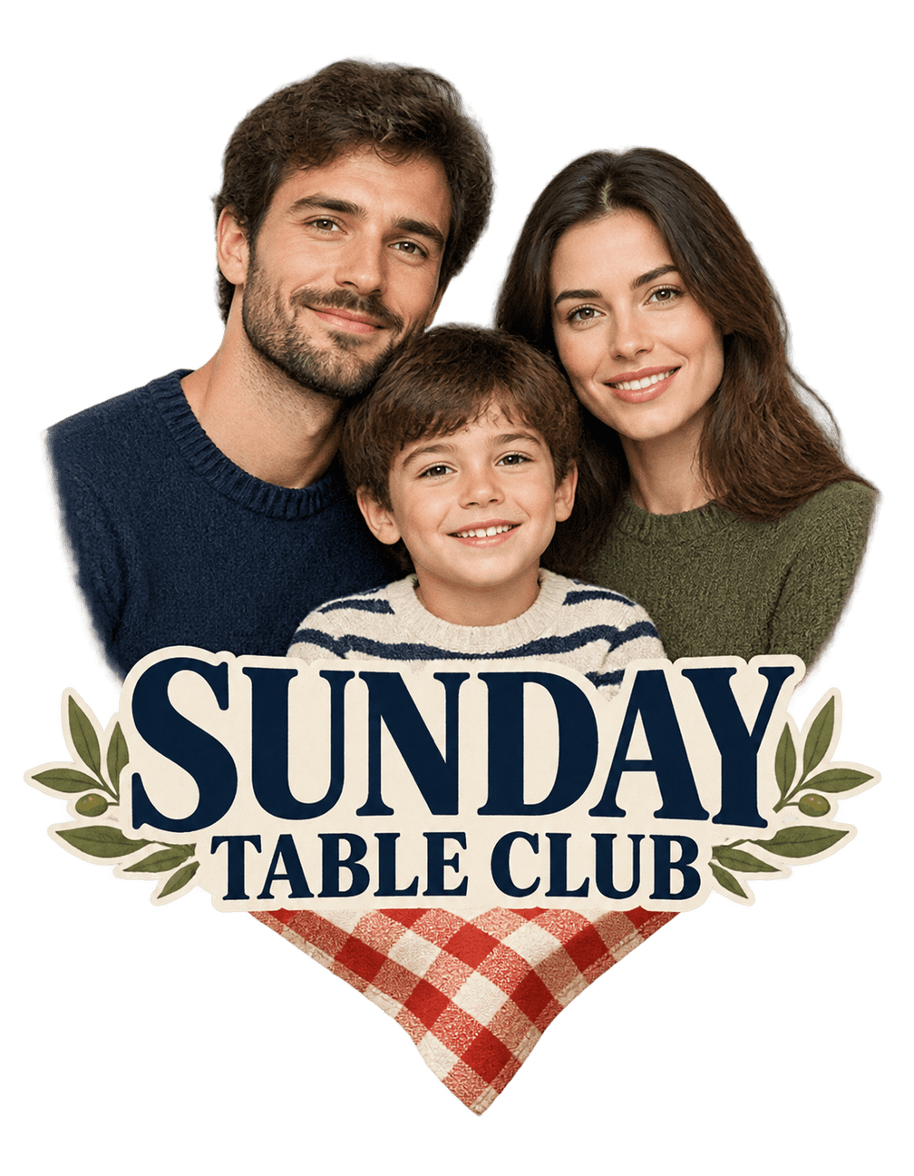 Three Seat Sunday Club original isolated transparent print artwork