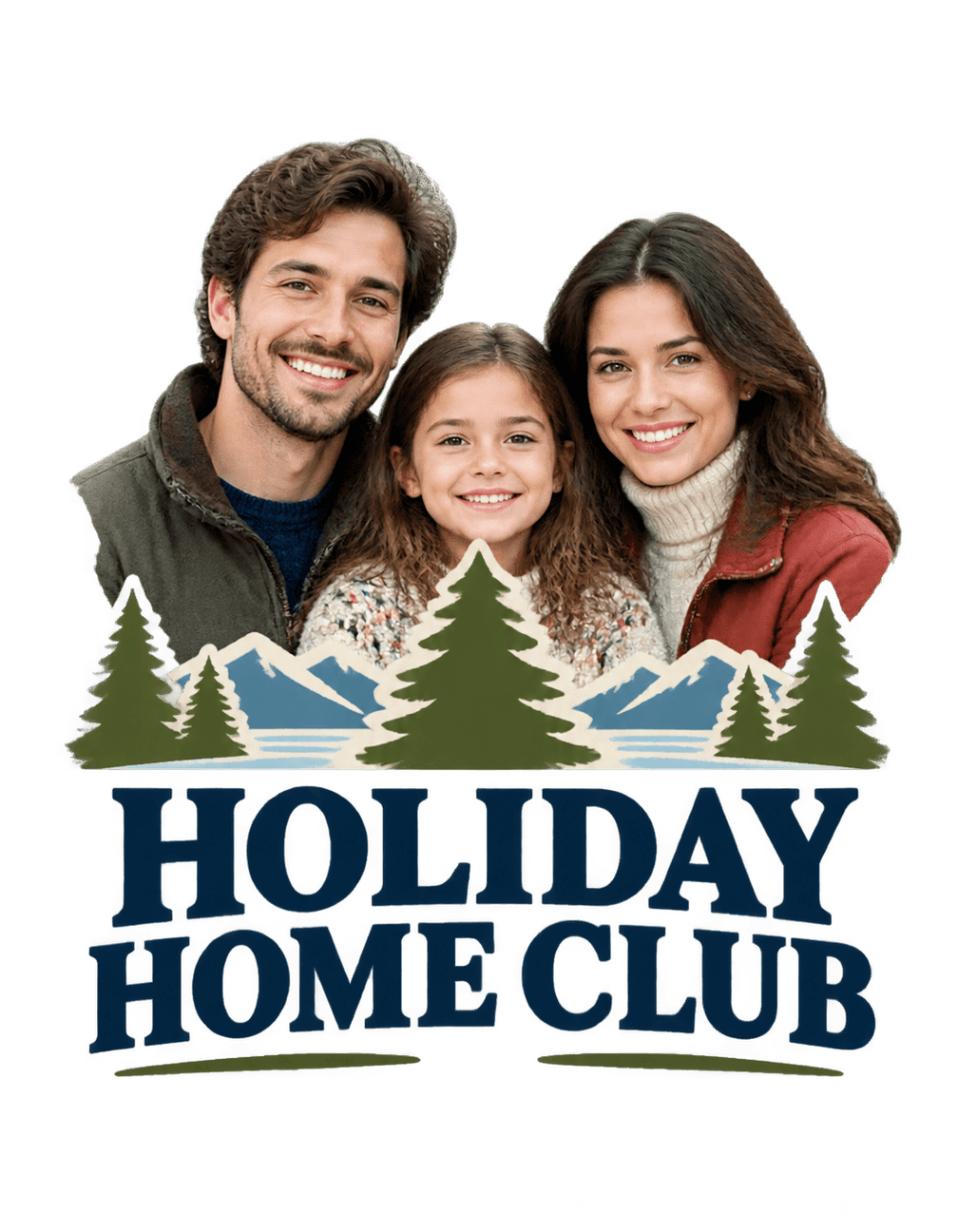 Our Holiday Home Club original isolated transparent print artwork
