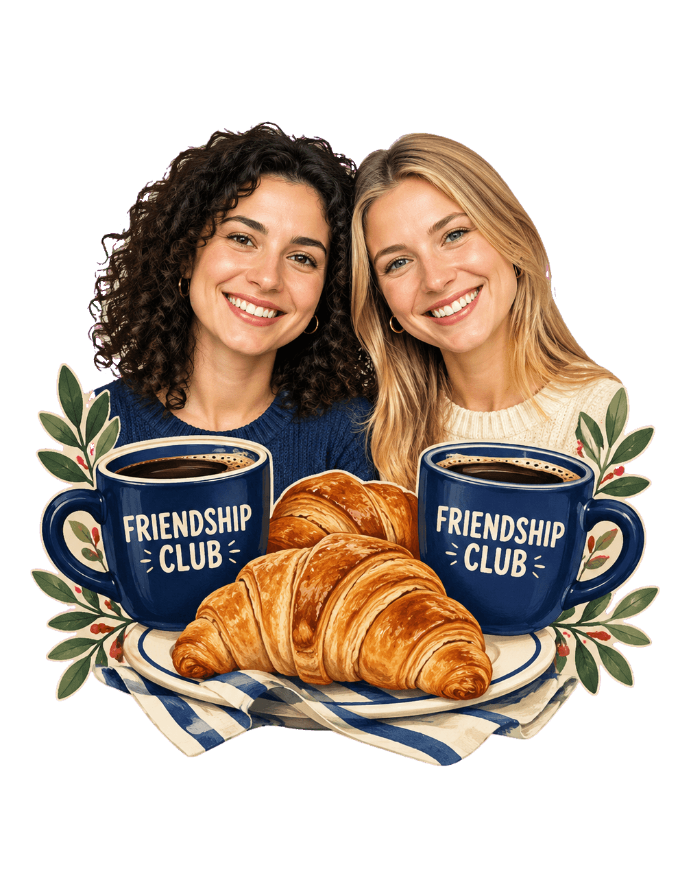 The Friendship Breakfast Club original isolated transparent print artwork