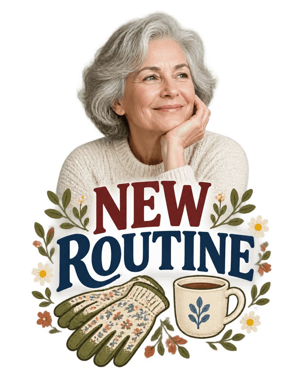 Retired New Routine original isolated transparent print artwork
