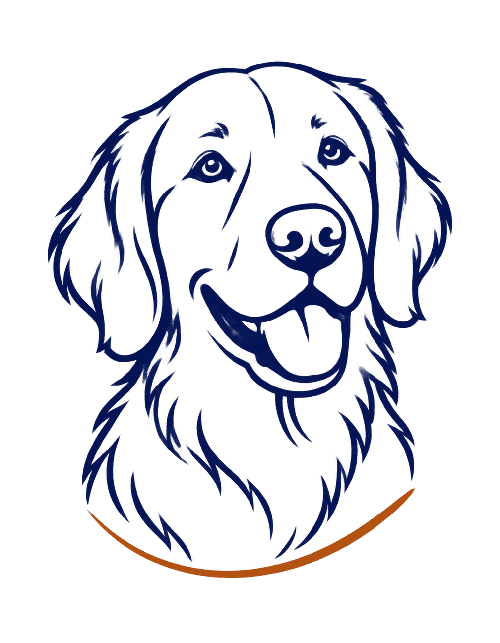 Remembered Dog Ink original isolated transparent print artwork