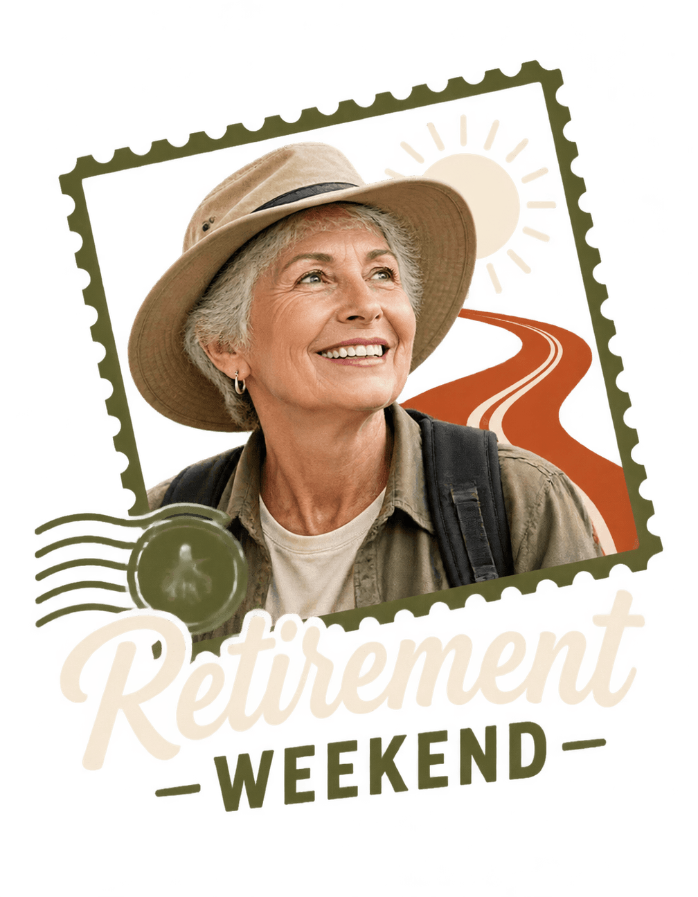 Retirement Weekend Passport original isolated transparent print artwork