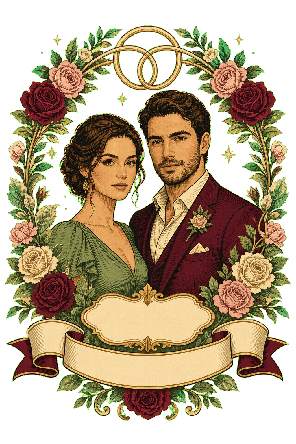 Wedding Floral Arch Couple