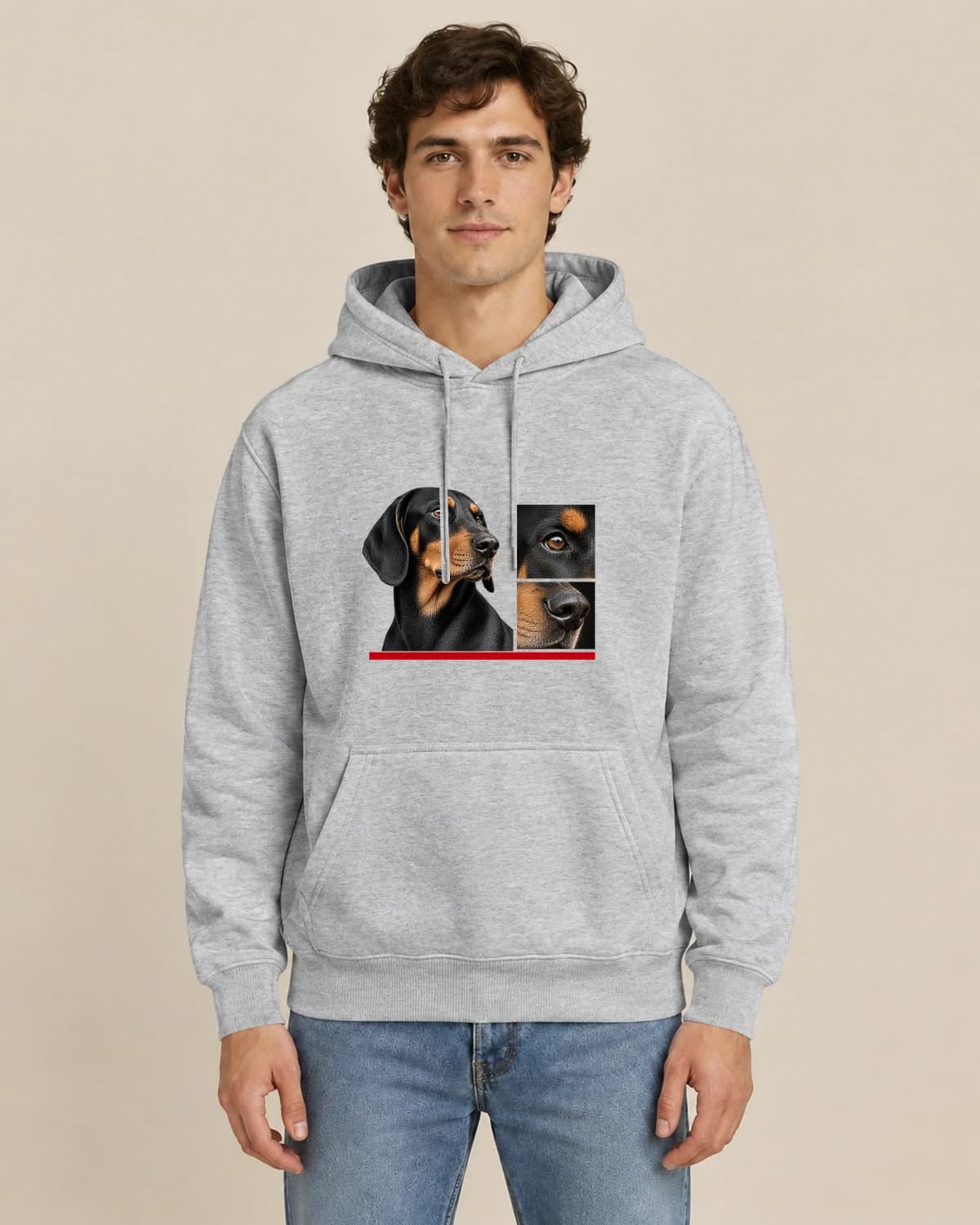 Velvet Hound Cover, men's styling of the same unisex hoodie