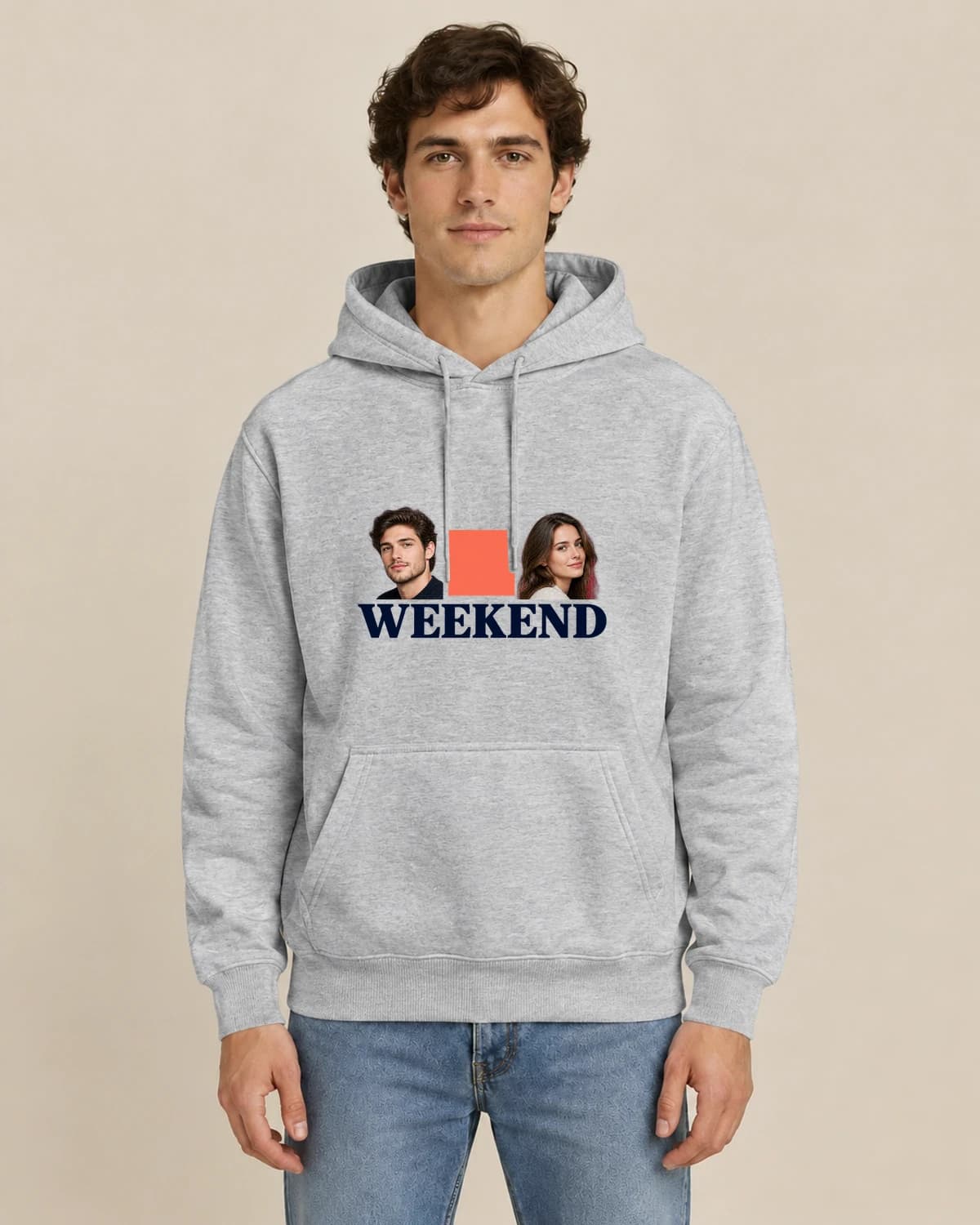 Our Weekend Edition, men's styling of the same unisex hoodie