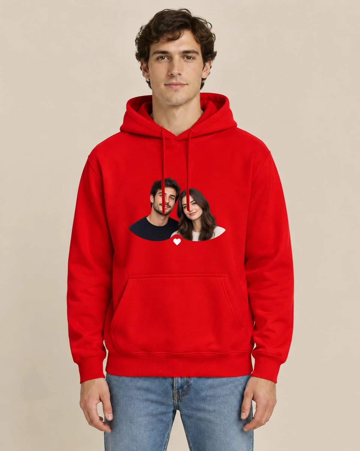 Quiet Anniversary, men's styling of the same unisex hoodie