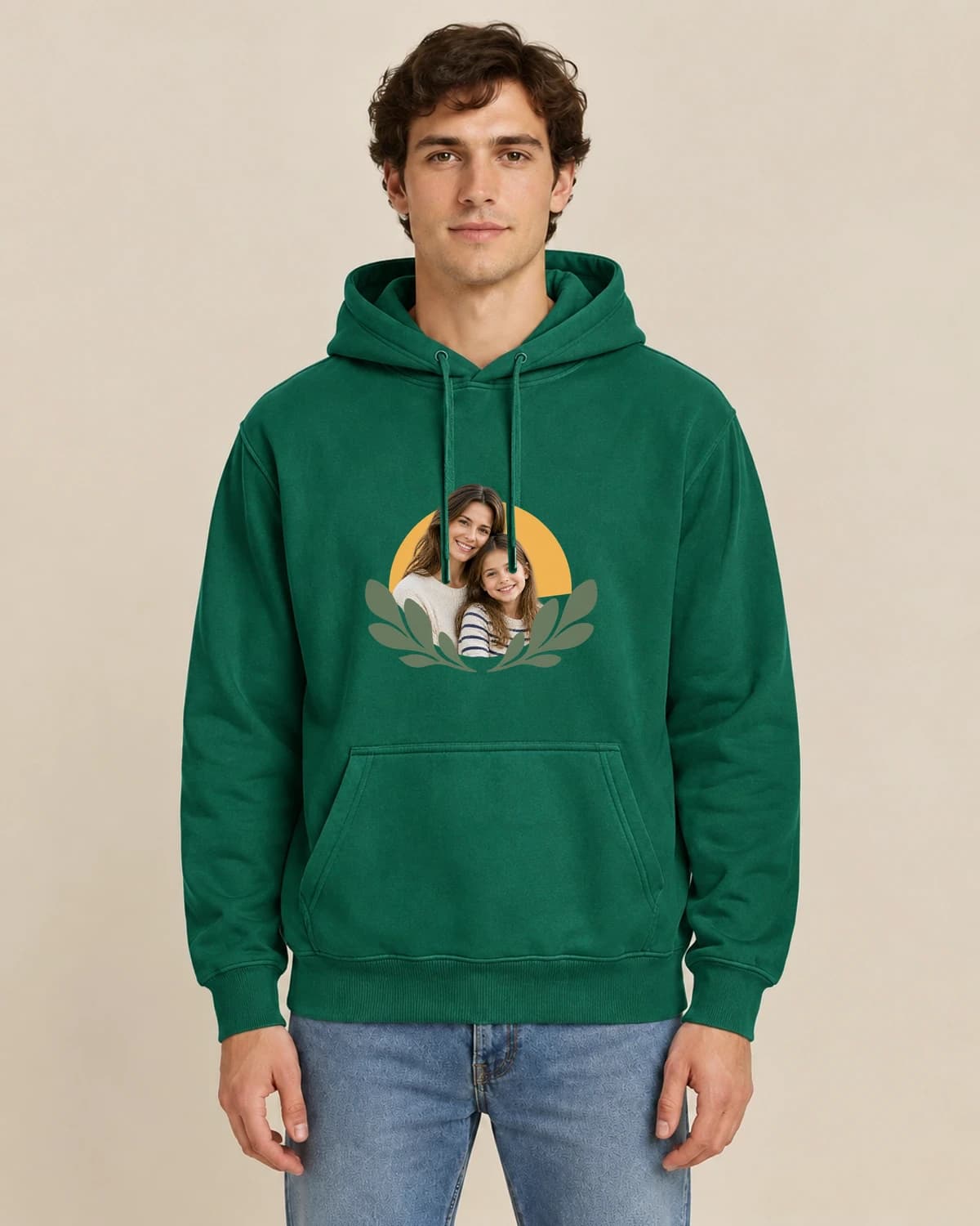 Parent Child Sunprint, men's styling of the same unisex hoodie