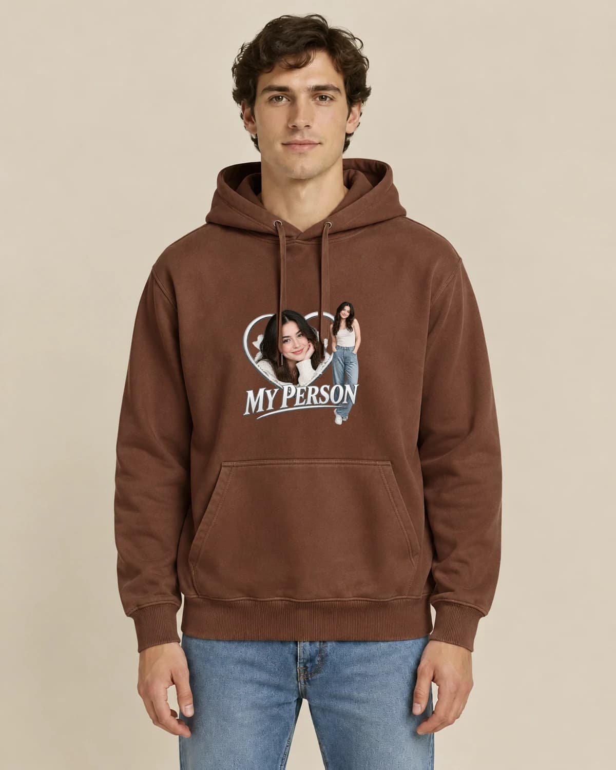 My Person Fanclub, men's styling of the same unisex hoodie