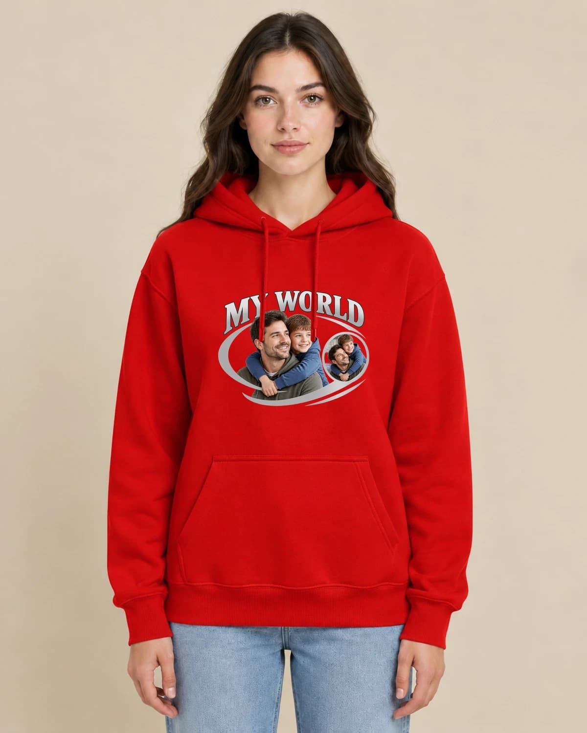 Parent Child Mainstage on a woman wearing the classic unisex pullover; illustrative styling