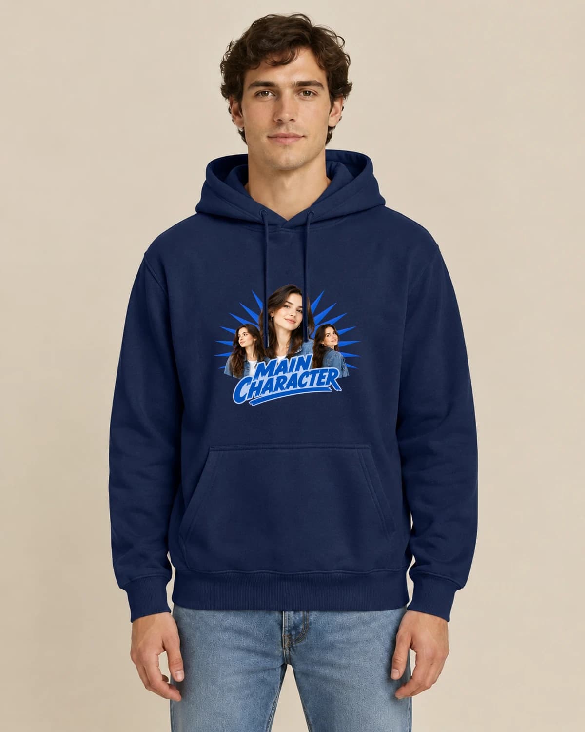 Main Character Tour, men's styling of the same unisex hoodie