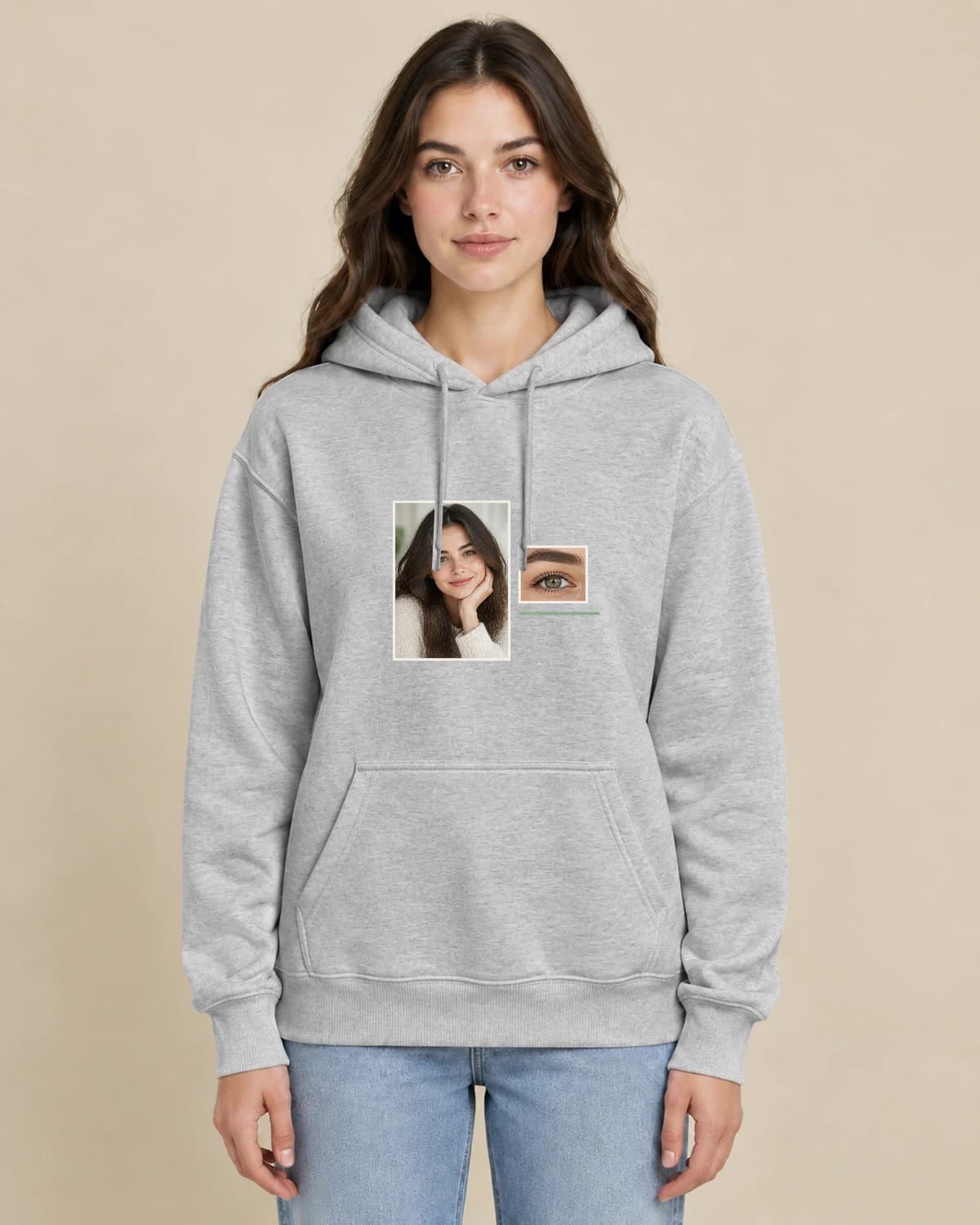 Black & White Photo Hoodies: Forever Photo Story hoodie design; Sport Gray styling